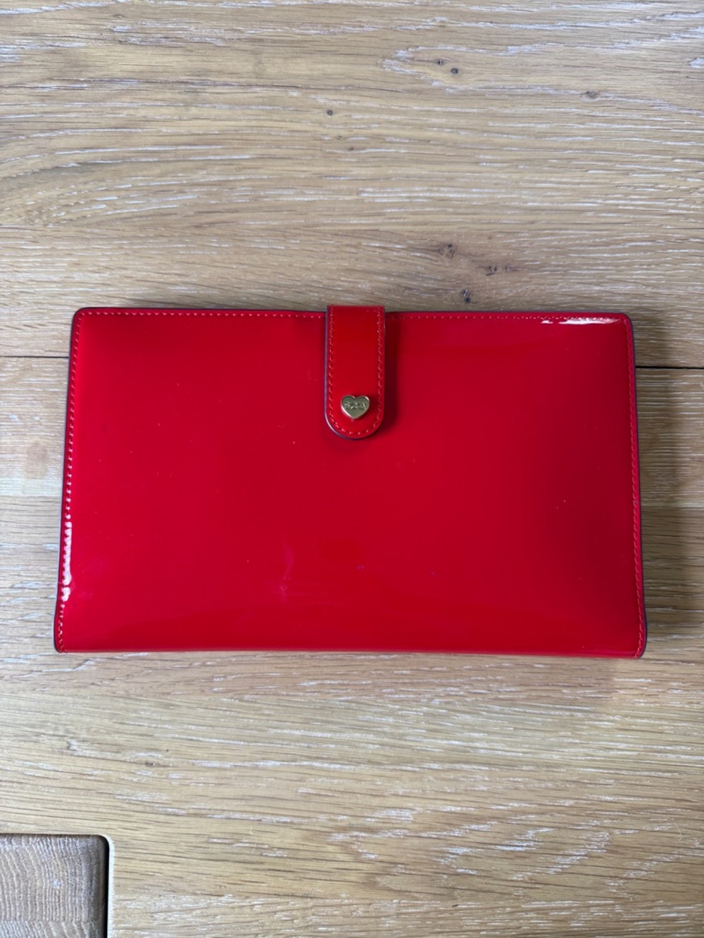 Stoney Clover Lane Red Patent Snap Wallet